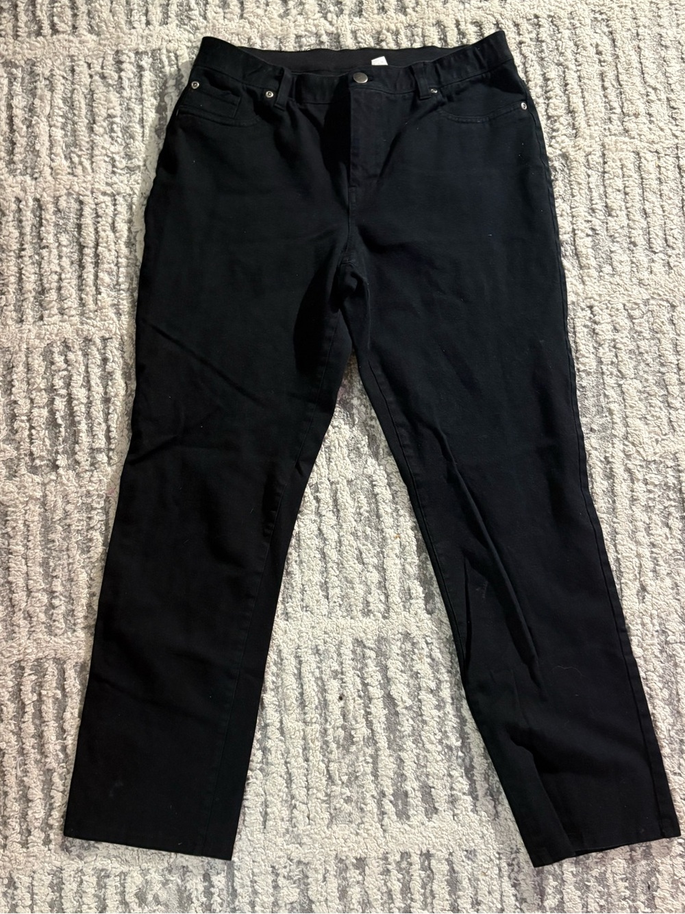 Chicos black straight leg pants trousers size 12